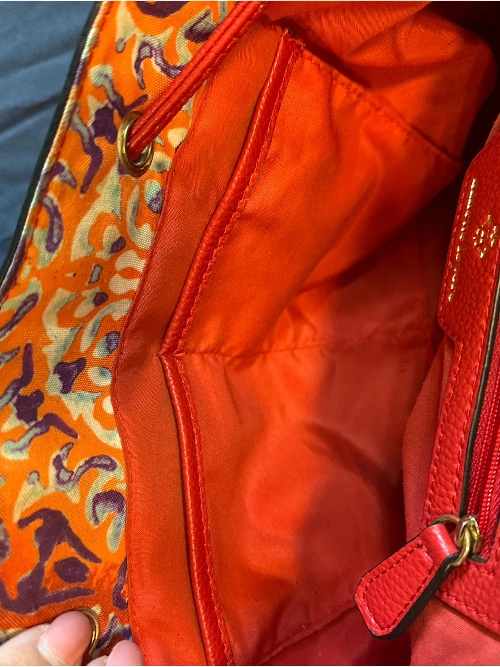 Nanette Lepore Red Pebbled Satchel with Gold Hardware